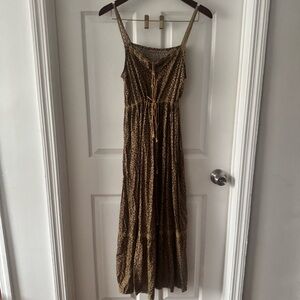 Leopard Print Boho Western Dress